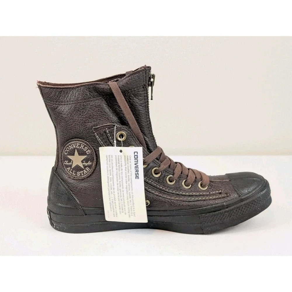 Converse Men's Chuck Taylor All Stars Combat Boot Brown Leather Size 6.5 Read